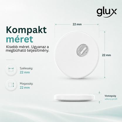 [locale:hu] LinX CGM szenzor kompakt mérete – 22 mm szélesség és magasság, vékony profil