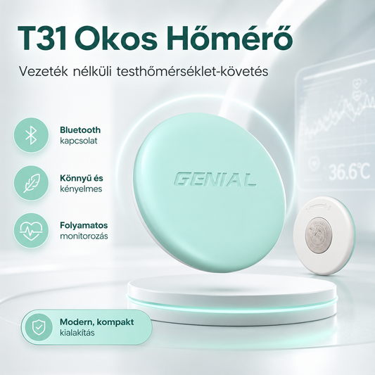Okos hőmérő szenzor – vezeték nélküli testhőmérséklet-monitorozás
