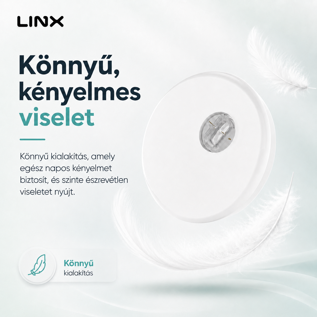[locale:hu] LinX CGM szenzor – könnyű, kényelmes, észrevétlen viselet