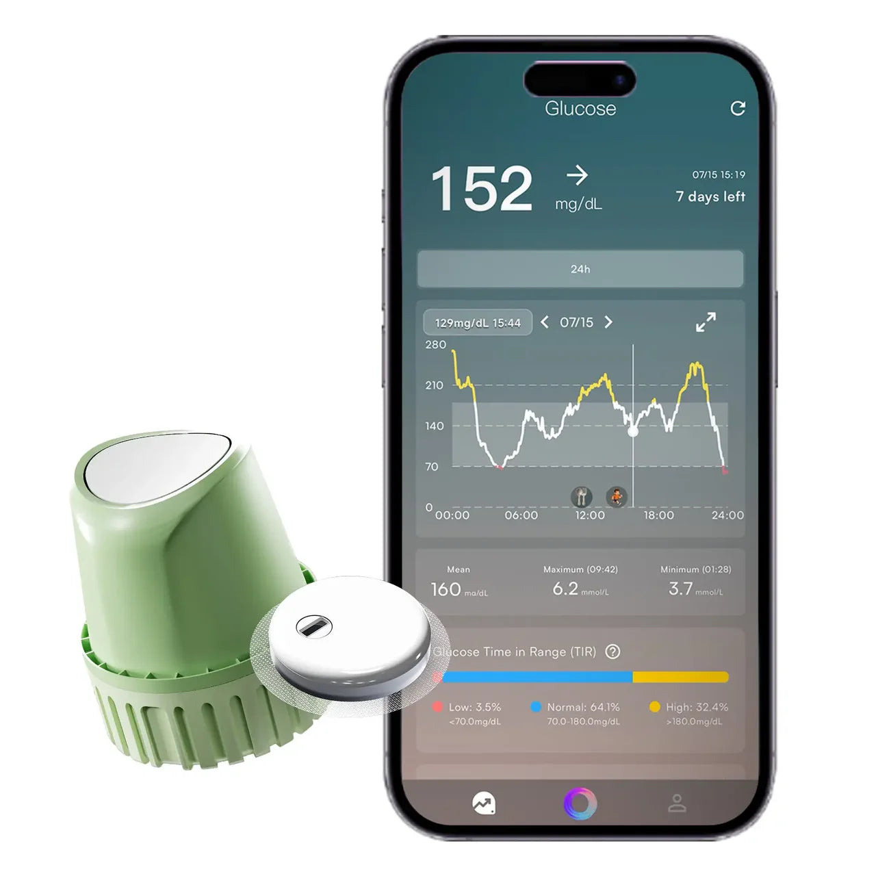 VitaTok CGM - 15 napos AI támogatott folyamatos vércukor monitorozás (CGM) érzékelő