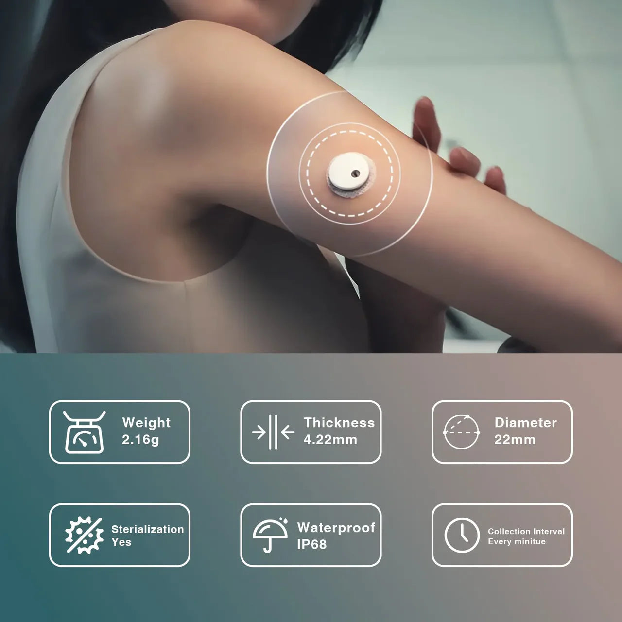 VitaTok CGM - 15 napos AI támogatott folyamatos vércukor monitorozás (CGM) érzékelő