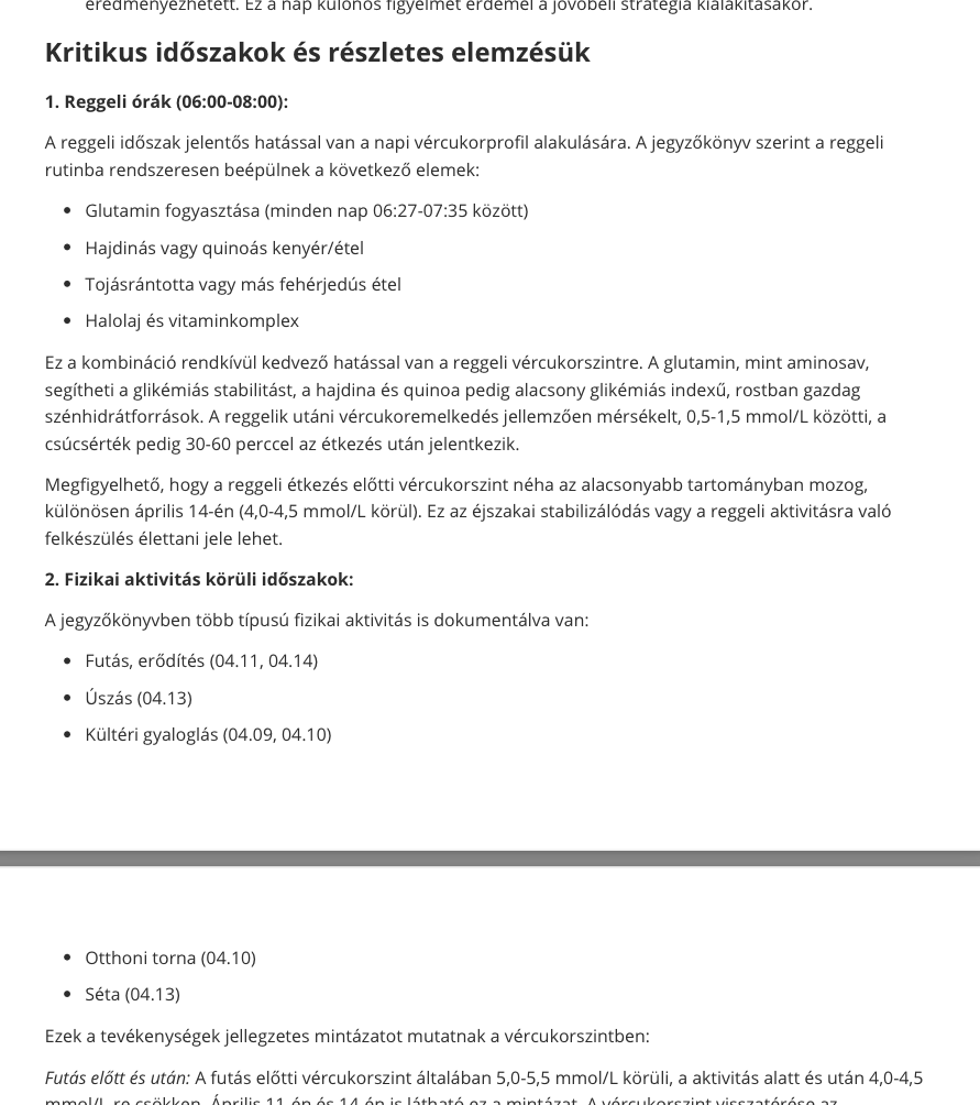 GluX Kontroll – Személyre szabott vércukor - elemzés és tanácsadás - GluX