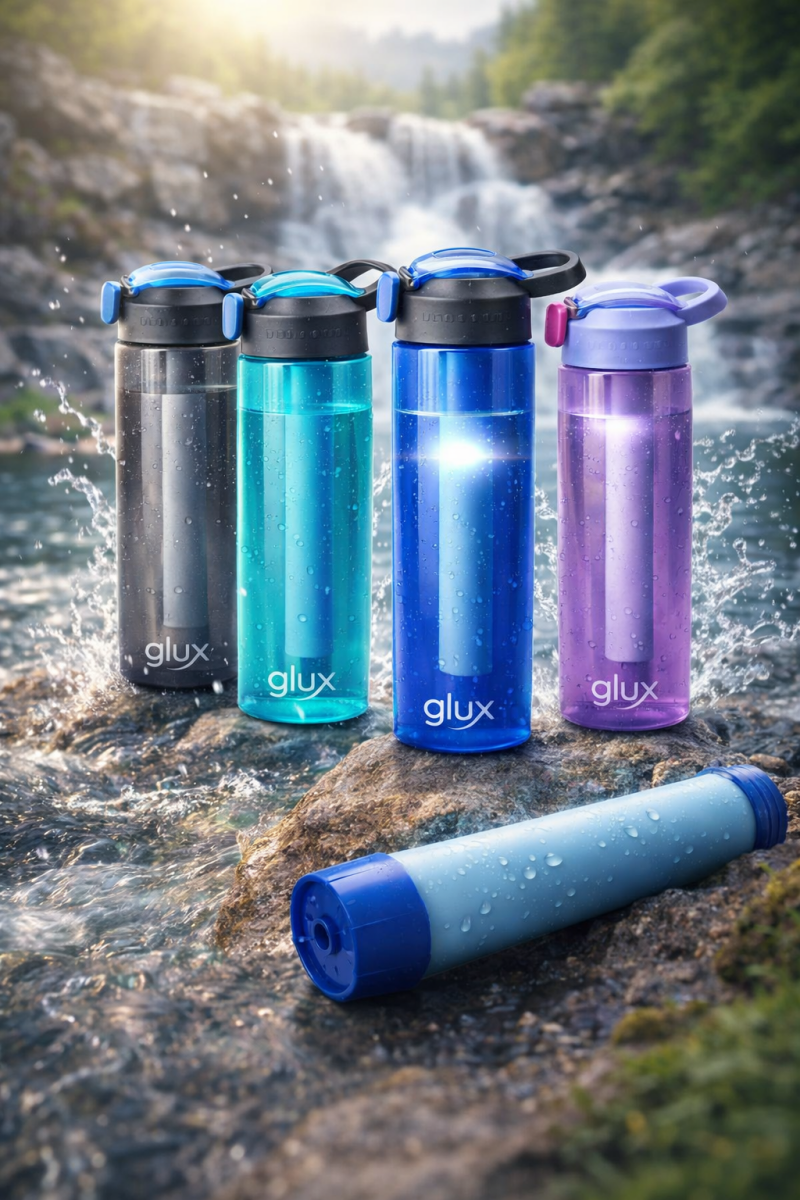 GluX Szűrős sport kulacs – tiszta ivóvíz bárhol - GluX