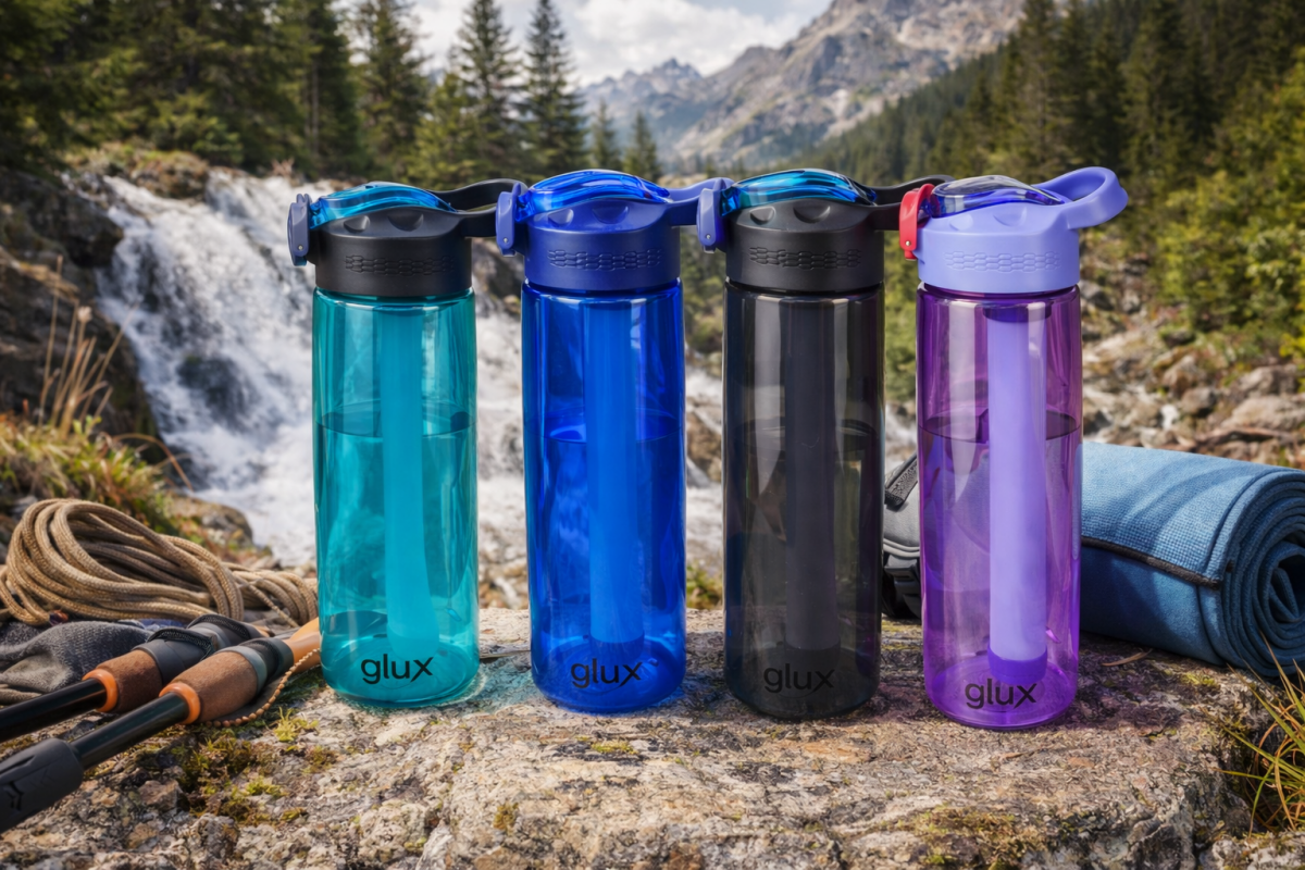GluX Szűrős sport kulacs – tiszta ivóvíz bárhol - GluX