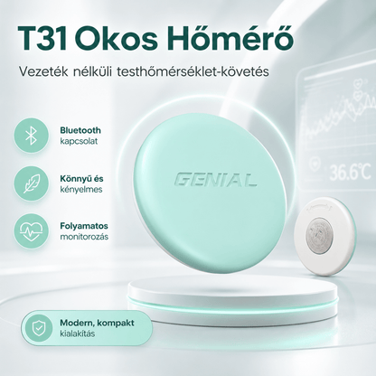 Okos hőmérő szenzor – vezeték nélküli testhőmérséklet-monitorozás - GluX