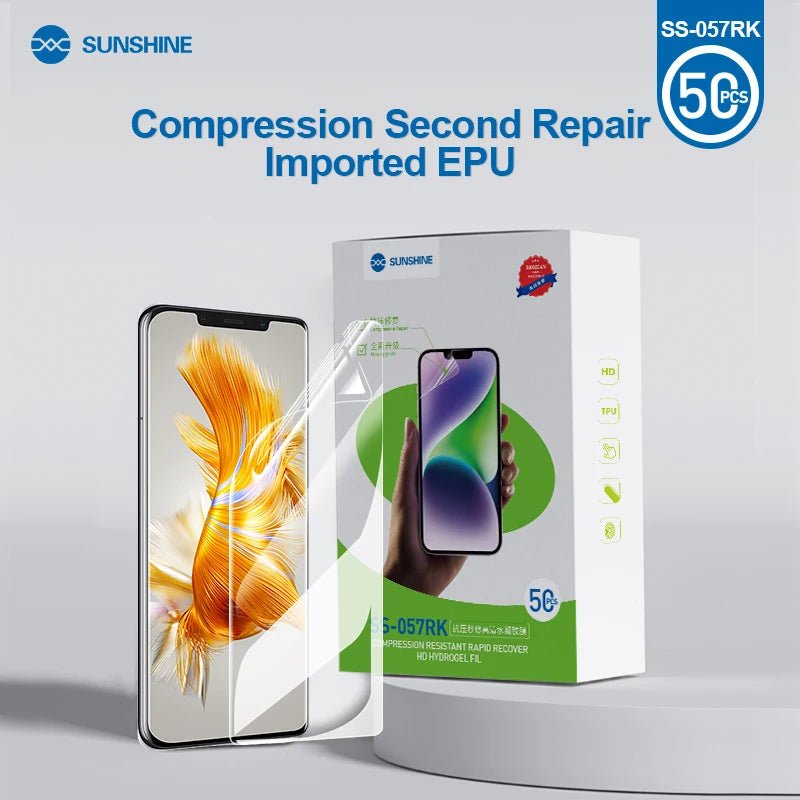 SUNSHINE SS - 057RK, SS - 075AS Öngyógyító HD Hidrogél Kijelzővédő Fólia - GluX
