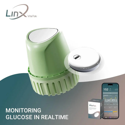 VitaTok CGM - 15 napos AI támogatott folyamatos vércukor monitorozás (CGM) érzékelő - GluX